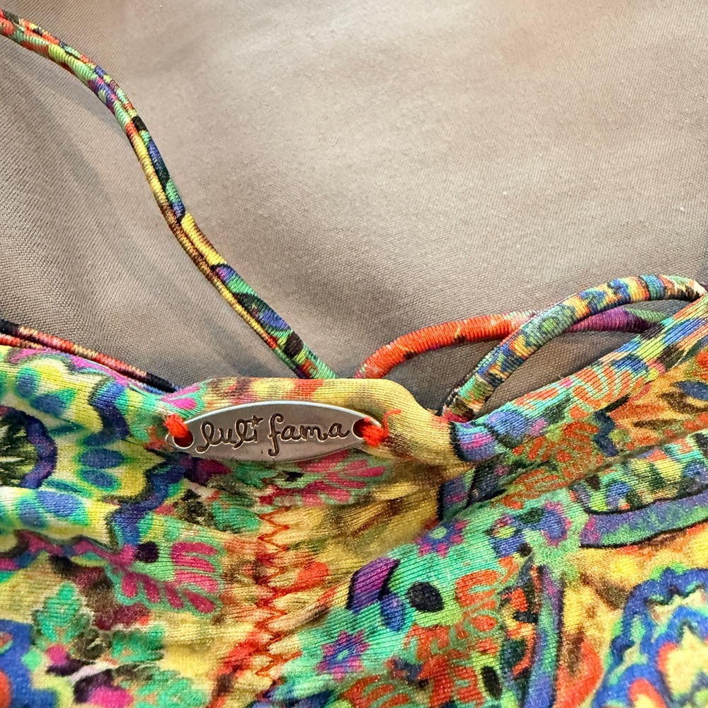 Luli Fama Colorful Strappy Crystal Bikini Set - Picture 7 of 9